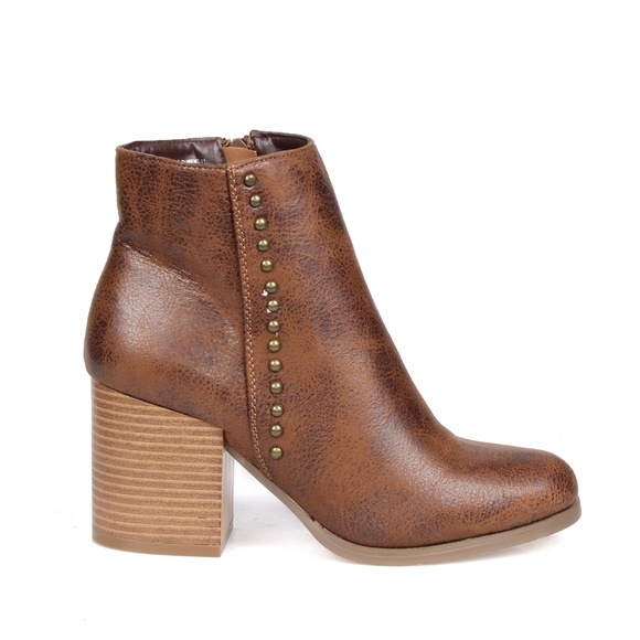 Durent-01 Mid-Calf Women's Chunky Heel Booties - Picture 2 of 3